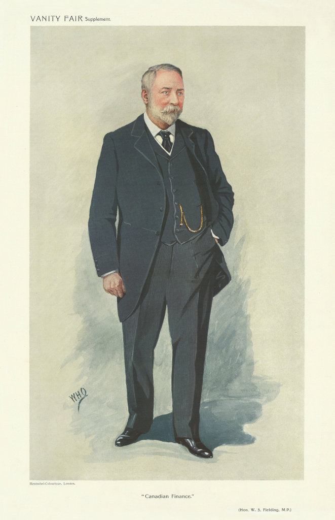 VANITY FAIR SPY CARTOON William Stevens Fielding 'Canadian Finance' Canada 1909